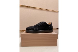 Christian Louboutin Louis Junior Spikes Sneakers - Black CLLT-064