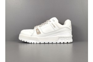 LV Trainer Sneaker White Beige  Logo LV LV-T0040