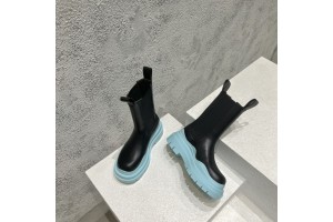 Bottega Veneta Tire Chelsea Boots - Black Light Blue BVTCB-009