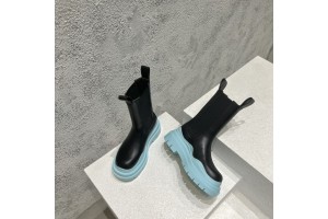 Bottega Veneta Tire Chelsea Boots - Black Light Blue BVTCB-009