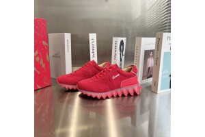 Loubishark leather sneakers - All Red LBSSNK-002