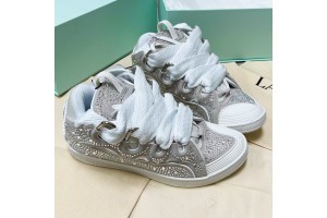Lanvin Curb Sneakers 'Crystal Embellishments - White' LVCS-034