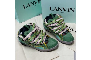 Lanvin Curb Sneaker - Olive Green Yellow LVCS-026