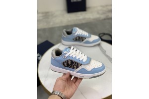Dior B27 Low Light Blue and White Gray Sneakers DB27-012