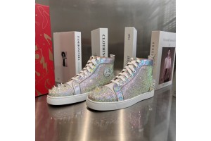 Louboutin Lou Pik Pik 2 Strass - High-top sneakers CLHT-057