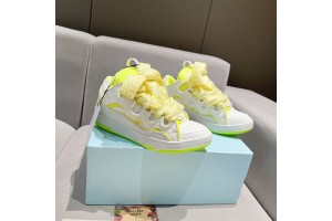 Lanvin Curb Sneaker - White - Yellow - Flu Green LVCS-048