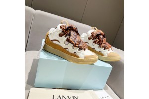 Lanvin Curb Sneaker - White - Brown - Orange LVCS-051