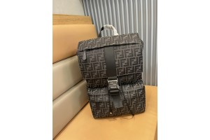 Fendi Black FF fabric backpack 