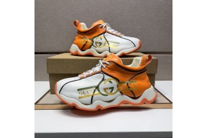 Gucci White Orange Sneakers 