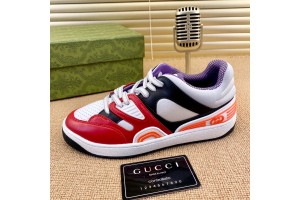 Gucci Basket Low Top Sneaker in Red - Black - White Demetra GCB-006