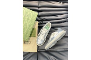 Gucci MAC80 Sneaker in off white and blue leather ‎GCCMAC80-002