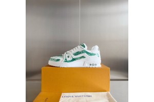 LV Trainer Sneaker - White Green (2023) - LV-TR004