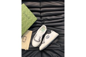 Gucci  MAC80 Sneaker in off white and grey leather ‎