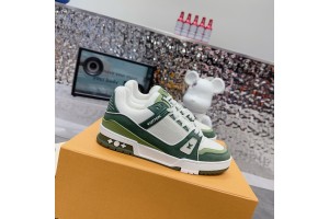 LV Trainer Sneaker - Green White  LV-TR037