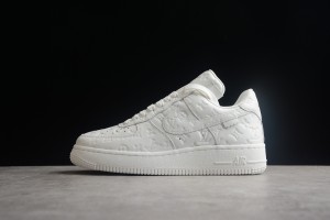 LV x Nike Air Force 1 All White 