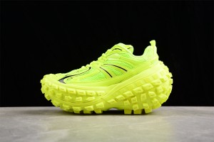 Balenciaga Defender Sneaker in neon yellow and black mesh and nylon 