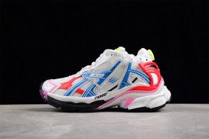 Balenciaga Runner Sneaker in White - Red - Blue - Fluo green BGRN-008