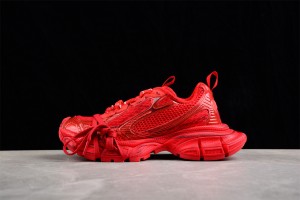 Balenciga's 3XL Sneaker in red mesh and polyurethane