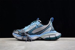 Balenciaga 3XL Sneaker in blue, green mesh and silver polyurethane B3XL-019