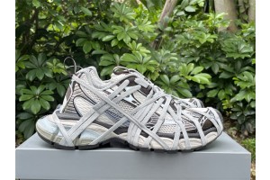 Balenciaga 3XL Extreme Lace Sneaker in brown, grey and beige mesh and polyurethane