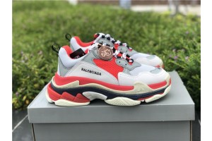 Balenciaga Triple S White Red 