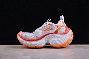Balenciaga 10XL Sneaker in white, red and orange mesh, TPU and rubber