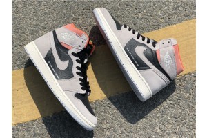 Air Jordan 1 Retro High OG Neutral Grey ( Hyper Crimson )
