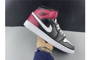 Air Jordan 1 Mid Black Noble Red (W) 