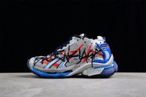 Balenciaga Runner Graffiti Trainers in Grey - Blue - Red BGRN-007