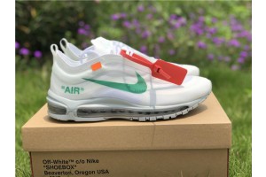 NIKE AIR MAX 97 Off-White - Wolf Grey White Green