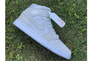 Air Jordan 1 Mid Vast Grey Ghost Green (W) 