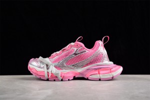 Balenciaga’s 3XL Sneaker in Pink  and grey mesh and polyurethane B3XL-009