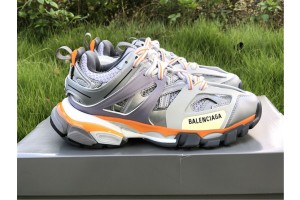 Balenciaga Track Trainers Metallic Grey - White - Orange