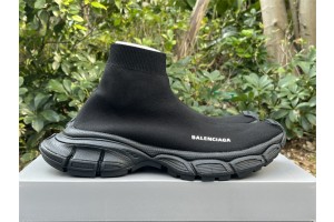 Balenciaga 3XL Sock Sneaker recycled knit in All Black B3XLRKN-001