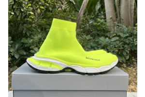Balenciaga 3xl Sock Recycled Knit Sneaker in Fluo Yellow 