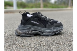 Balenciaga Triple S Clear Sole Black 