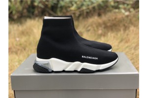 Balenciaga Speed Clear Sole Sneaker BlackWhite 