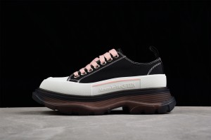 Alexander McQueen Tread Slick Canvas Sneaker - Black Pink White 