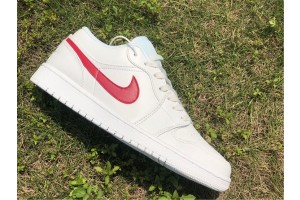 Air Jordan 1 Low Milk White Red 