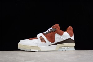 LV Trainer Sneaker  Brown White Monogram 