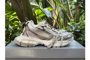 Balenciaga 3XL mesh fabric Sneaker in  cream white - black - B3XL-037