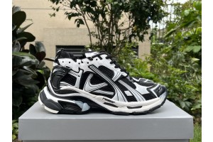 Balenciaga Runner Sneaker in White - Black 