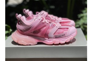 Balenciaga Track Clear Sole Sneaker Pink 
