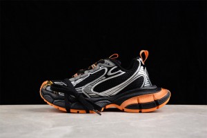 Balenciaga 3XL Sneaker in grey, black and Orange mesh and polyurethane