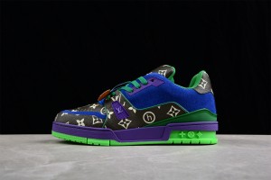 LV Trainer Sneaker Navy - Brown - Green - Purple