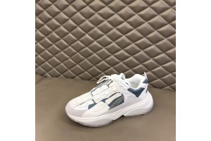 Amiri Bone Runner Sneakers - 'White - Light Grey - Teal Blue ' - AMRBR-013