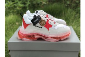 Balenciaga Triple S Clear Sole Red - White 
