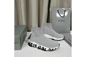 Balenciaga Graffiti Speed Sneaker Grey Black BLSS-007