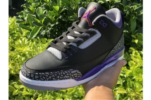 Air Jordan 3 Retro Black Court Purple