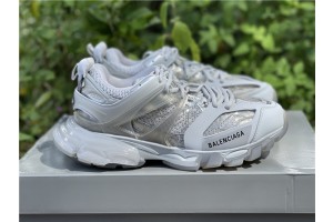 Balenciaga Track Clear Sole Sneakers In Grey 